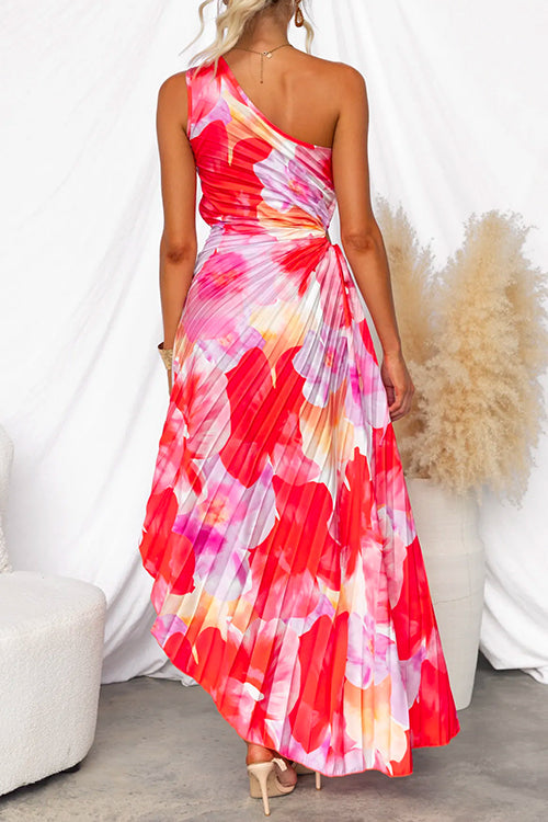 Elestren | Sunset Flower Petal Dress