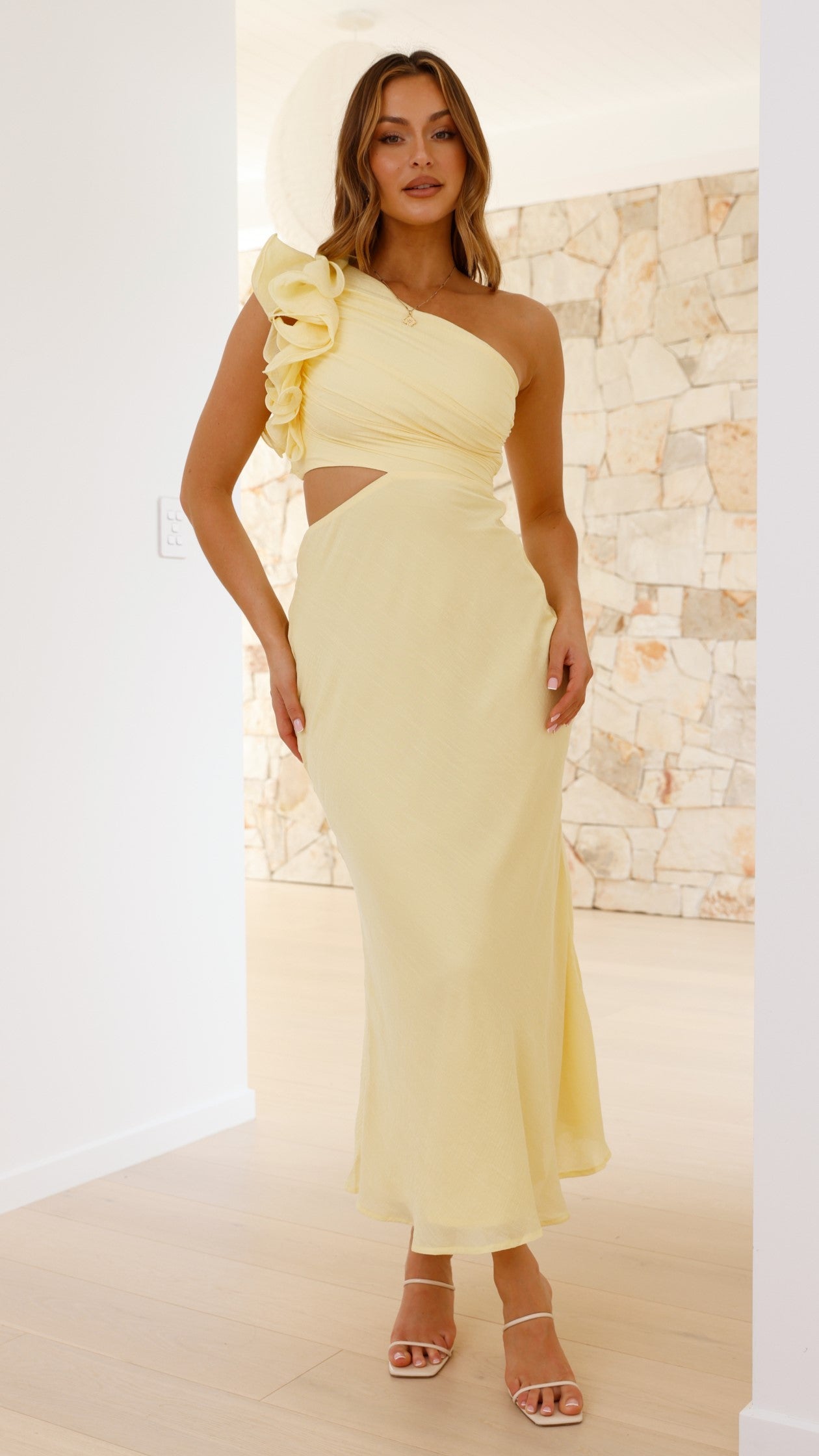 Blaire | One-Shoulder Maxi Dress with Cutout