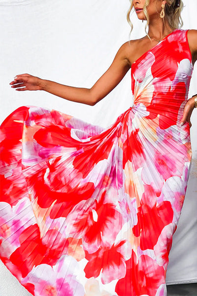 Elestren | Sunset Flower Petal Dress