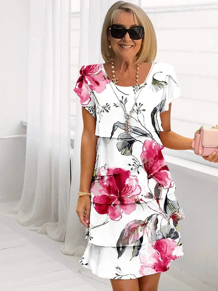 Marvelle™ - Flower Ruffle Dress 