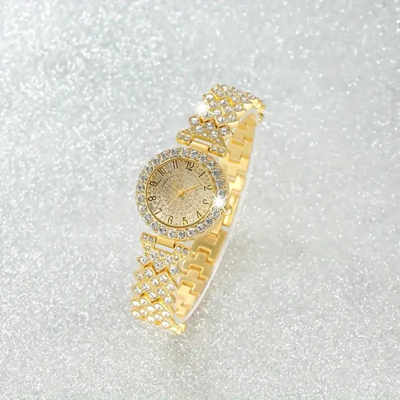 Morvoren | Gold Crystal Watch &amp; Bracelet Set
