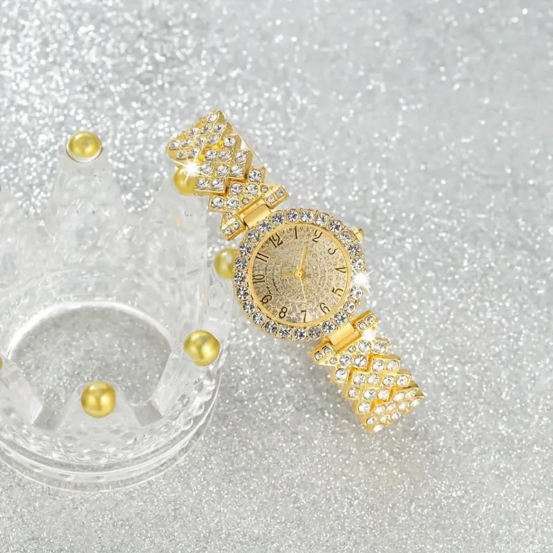 Morvoren | Gold Crystal Watch &amp; Bracelet Set