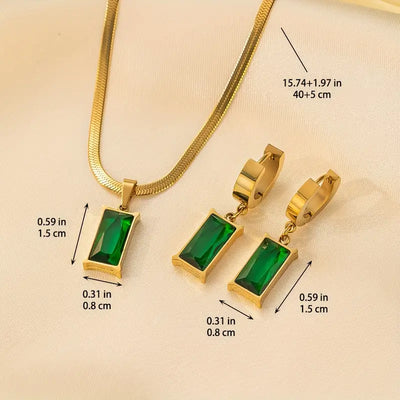 Zerina | Radiant Green Jewelry Set