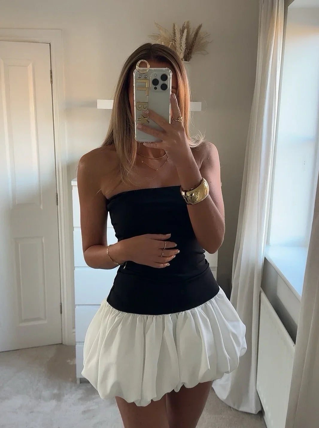 Danielle | Mini Dress with Bubble Hem