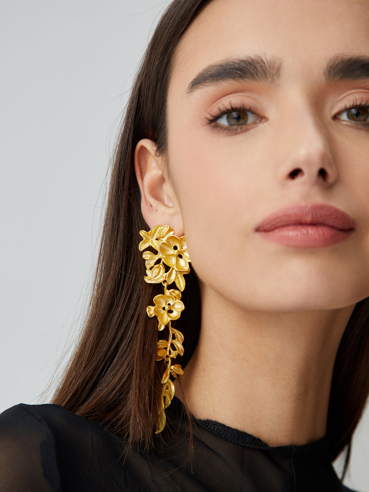 Liana | Flowery Fringe Earrings