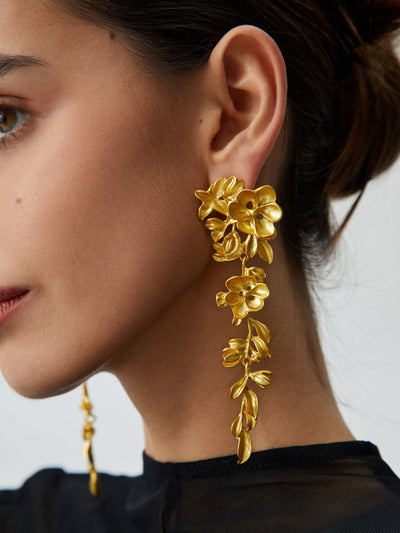 Liana | Flowery Fringe Earrings