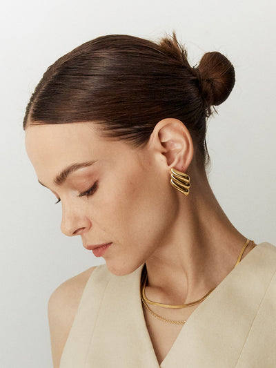 Aitana | Three-Layer Wing Earrings