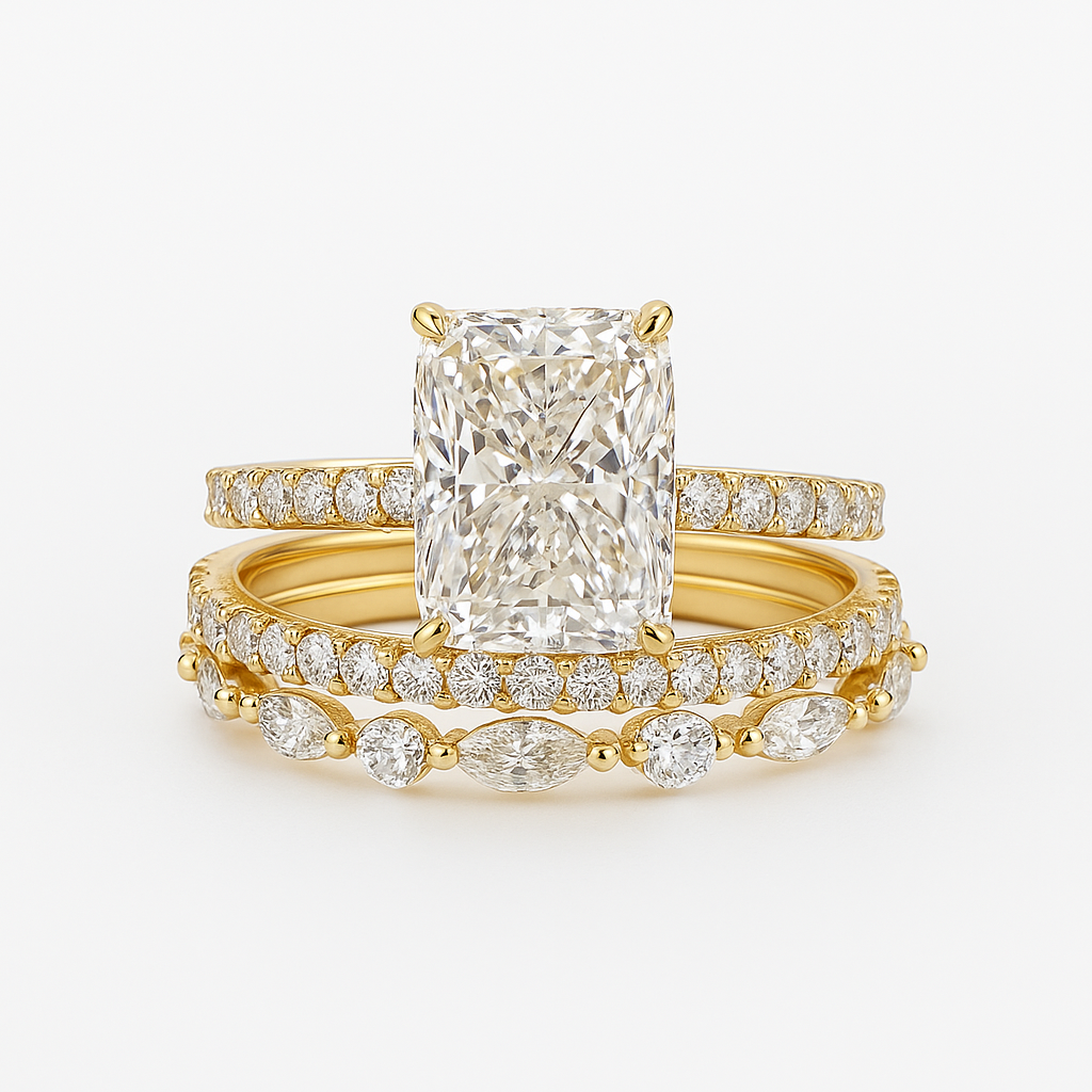 Ealhswith | Sparkling Eternal Ring Trio