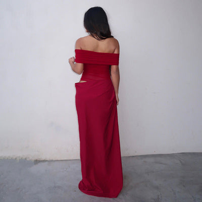 Maisy | Off Shoulder Mesh Maxi Dress