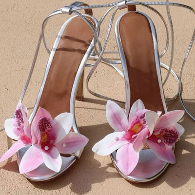 Lailah | Open High Heel Sandals with Cross Straps