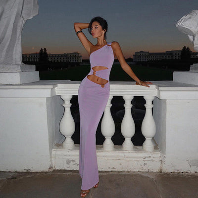 Trixie | Slim One-Shoulder Split Dress