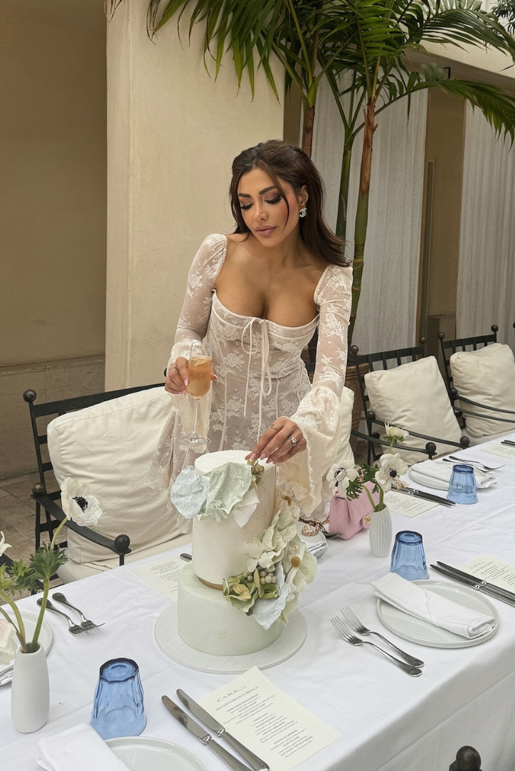 Mabel | Long Sleeve Lace Mini Dress
