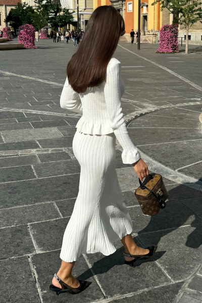 Bonnie | V-neck Knitted Set