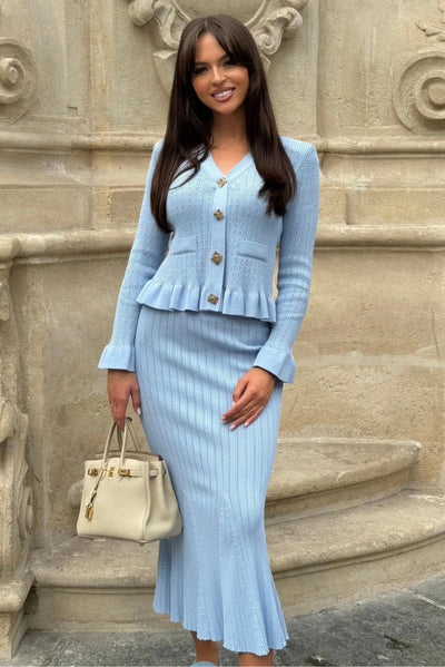 Bonnie | V-neck Knitted Set
