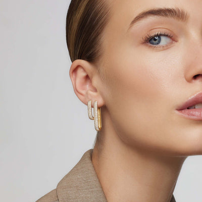 Jenavive | Sparkling Gold Earrings