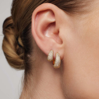 Joscelyne | Shiny Pavé Earrings
