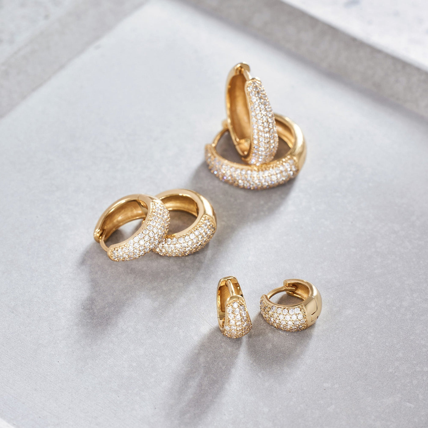 Joscelyne | Shiny Pavé Earrings