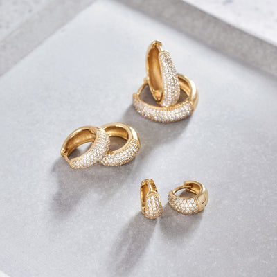 Joscelyne | Shiny Pavé Earrings