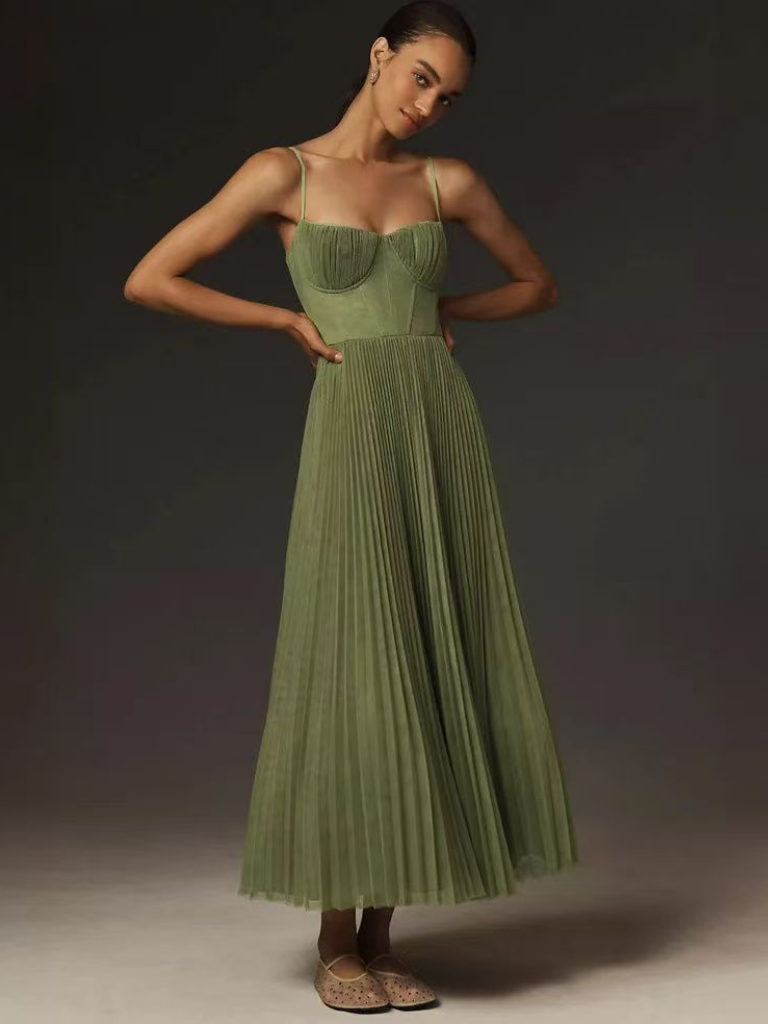 Veronica | Sculpted Pleat Dress