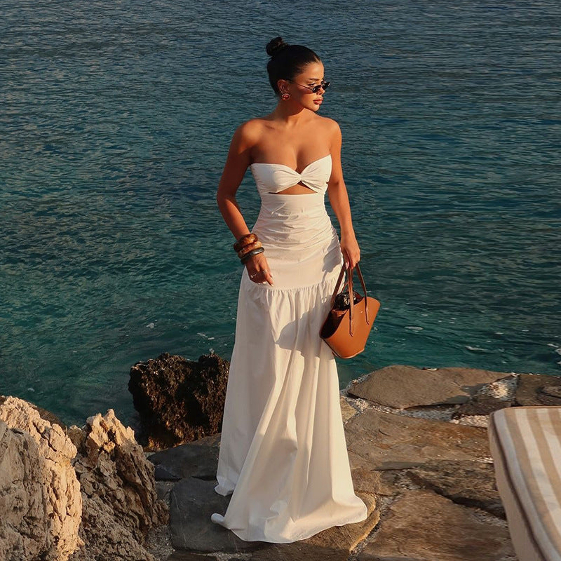 Linda | Maxi dress with hollowed chest