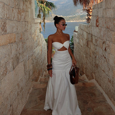 Linda | Maxi dress with hollowed chest