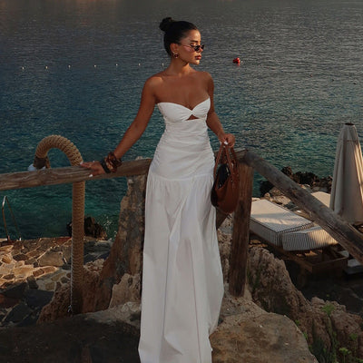 Linda | Maxi dress with hollowed chest