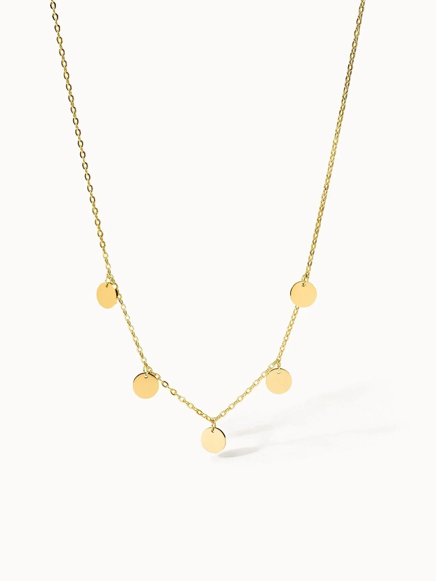Helen | Gold Circle Charm Necklace