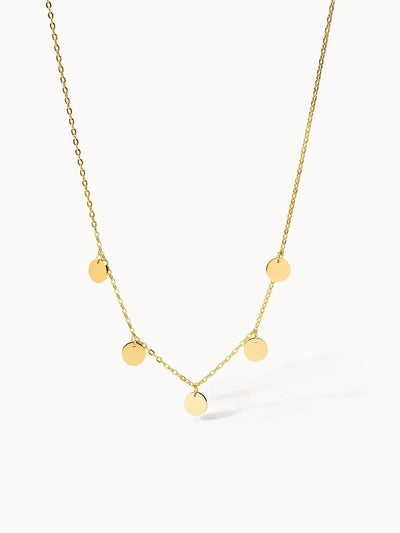 Helen | Gold Circle Charm Necklace
