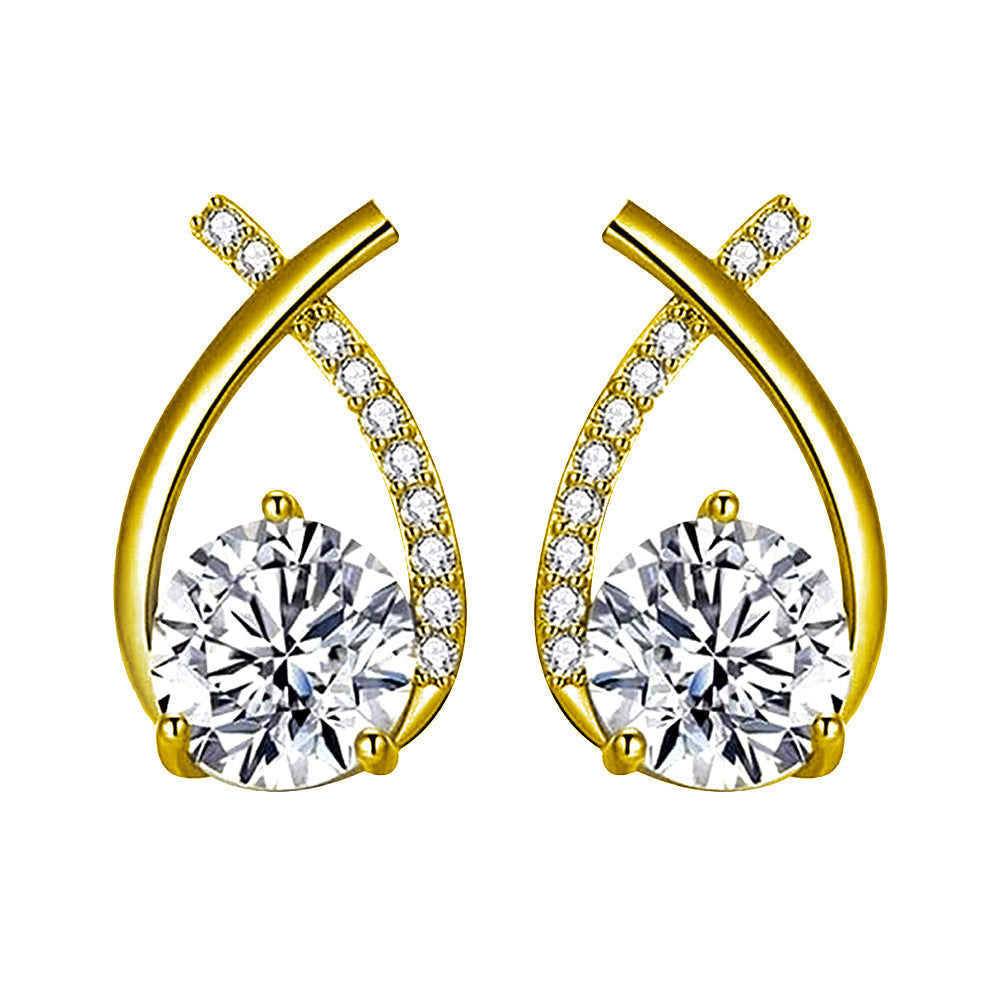 Queniva | Crystal Accent Dangle Earrings