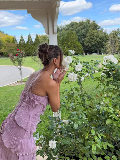 Wisteria | Ruffled Lavender Dress