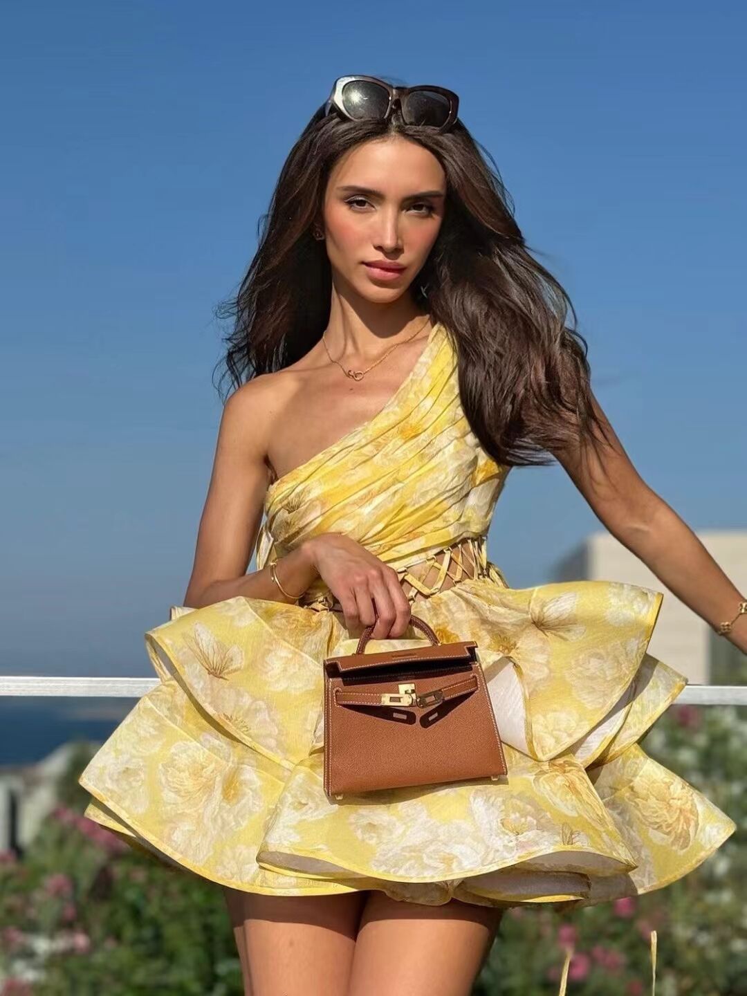 Daphne | Floral One-Shoulder Mini Dress