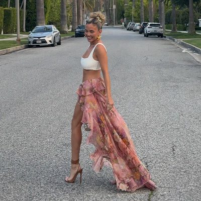 Alessia | Floral Ruffle Skirt