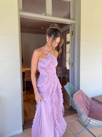 Wisteria | Ruffled Lavender Dress