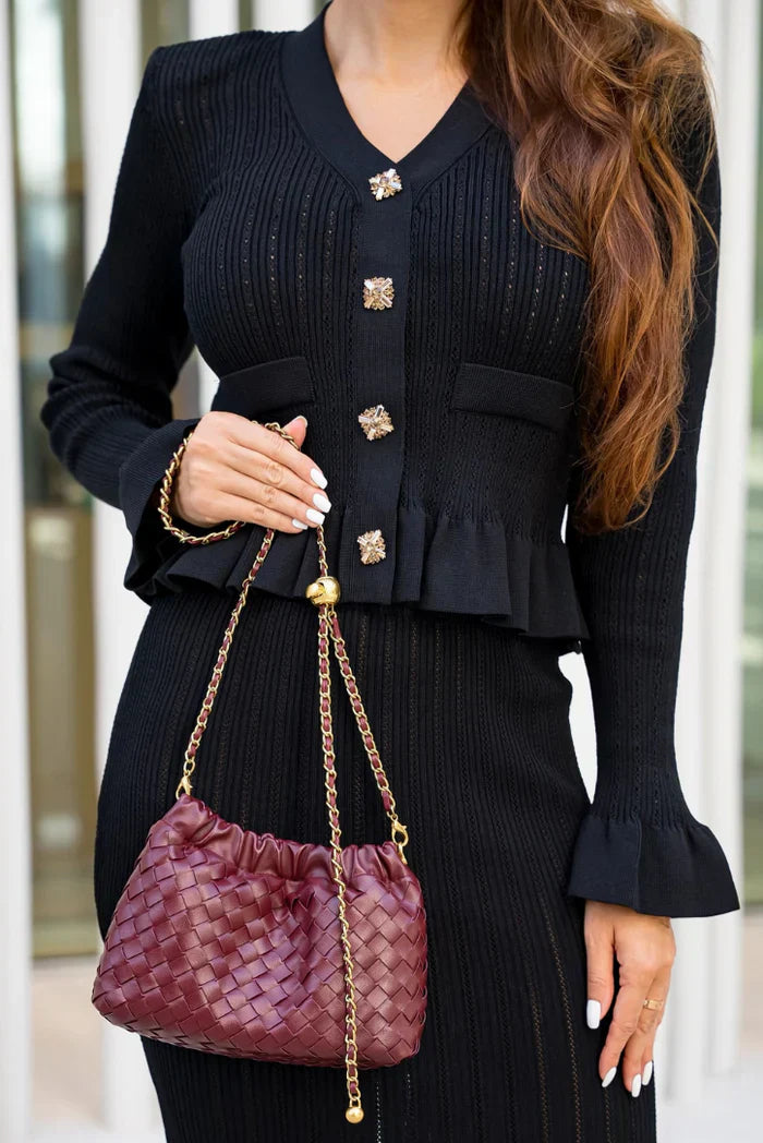 Bonnie | V-neck Knitted Set