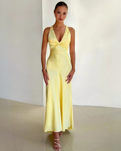 Celandine | Shiny Satin Gown