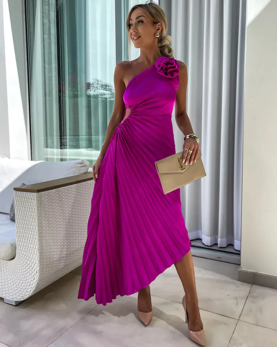 Ophelia | Chic Pleated Dress 