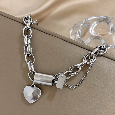 Danica | Golden Heart Charm Chain Bracelet