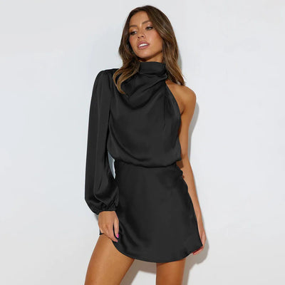 Callie | Satin One-Shoulder Dress