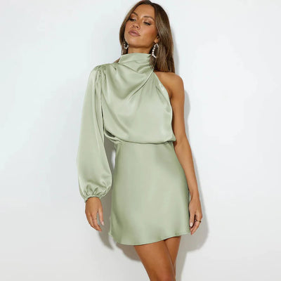 Callie | Satin One-Shoulder Dress