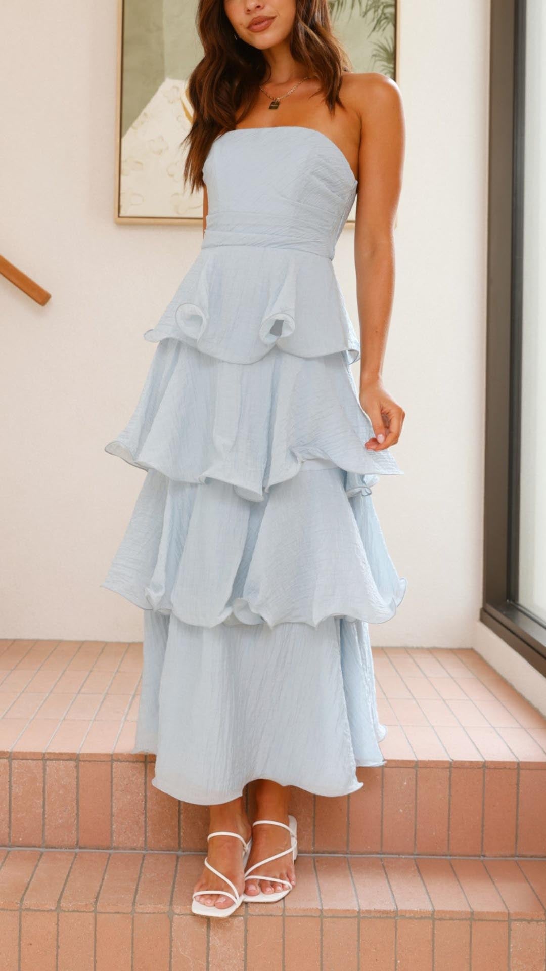 Kate | Layered Ruffle Maxi Dress