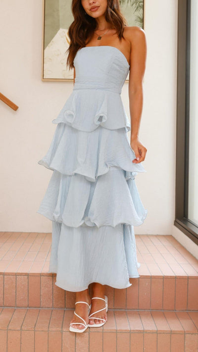 Kate | Layered Ruffle Maxi Dress