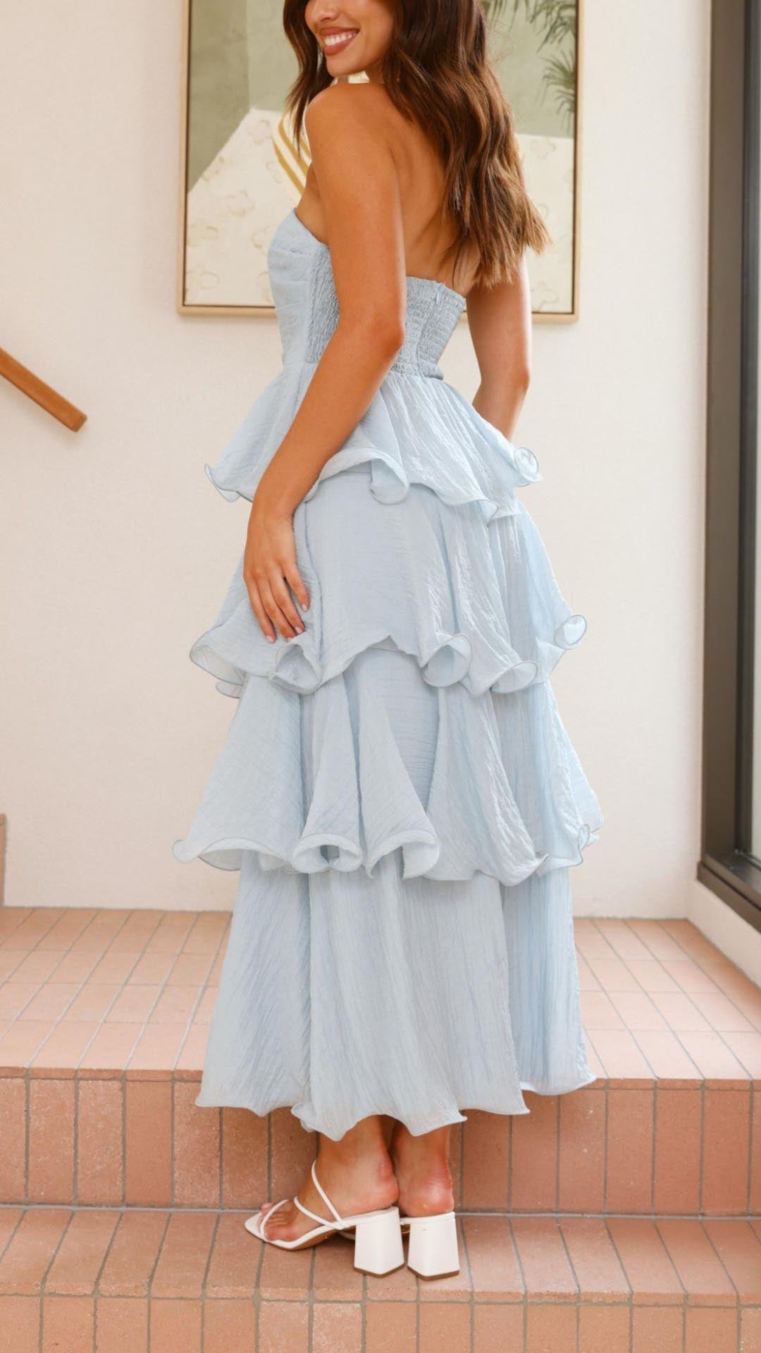 Kate | Layered Ruffle Maxi Dress