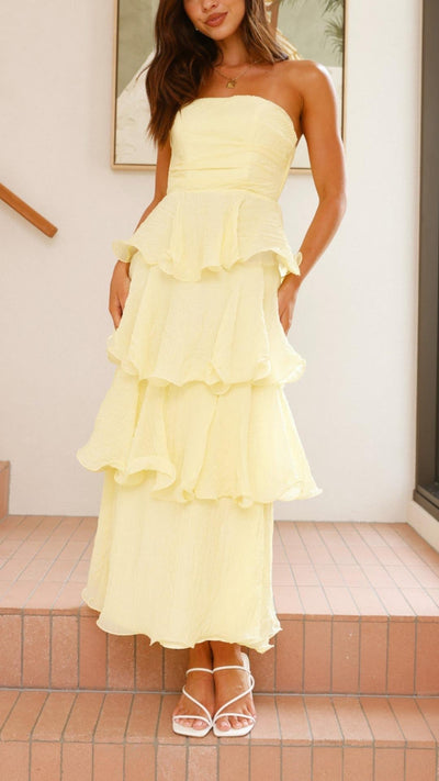 Kate | Layered Ruffle Maxi Dress