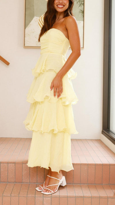 Kate | Layered Ruffle Maxi Dress