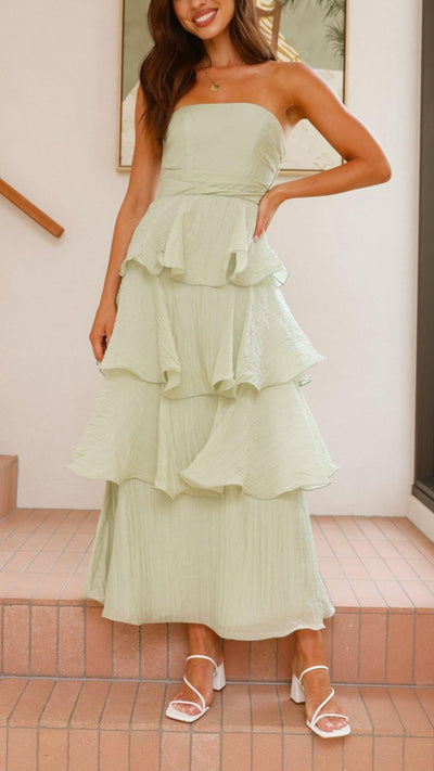 Kate | Layered Ruffle Maxi Dress