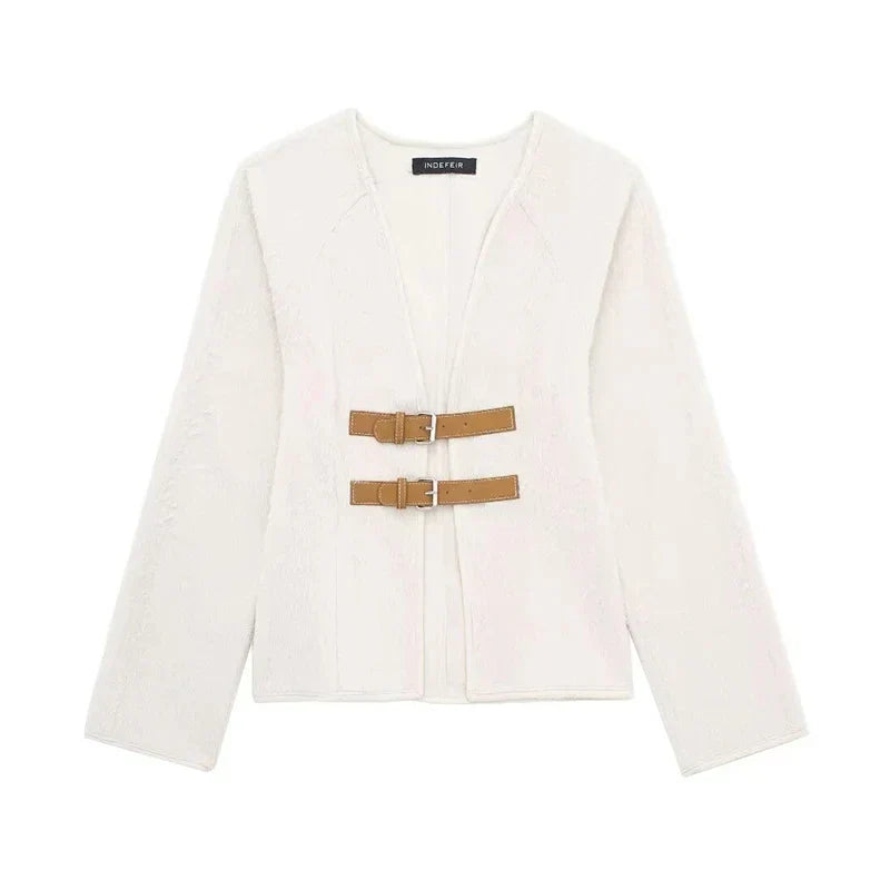 Cerise | Structured Buckle Blazer