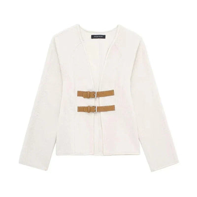 Cerise | Structured Buckle Blazer