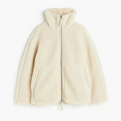 Viloria | Zip-Up Teddy Jacket