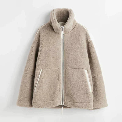 Viloria | Zip-Up Teddy Jacket