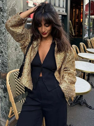 Victoria | Sequin Oversized Jacket